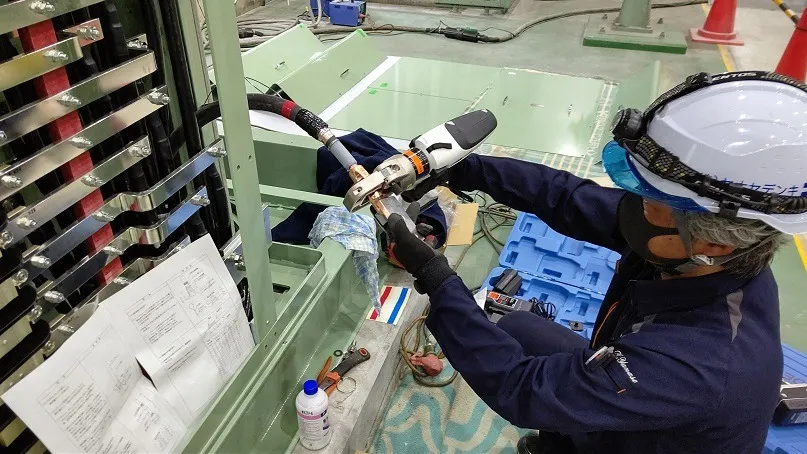 高圧電動機抵抗器ケーブル端末処理